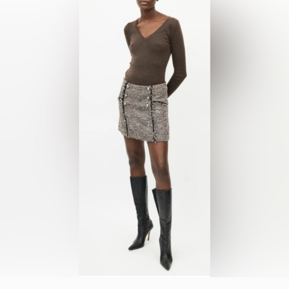 VERONICA BEARD Tweed Mini Skirt -
